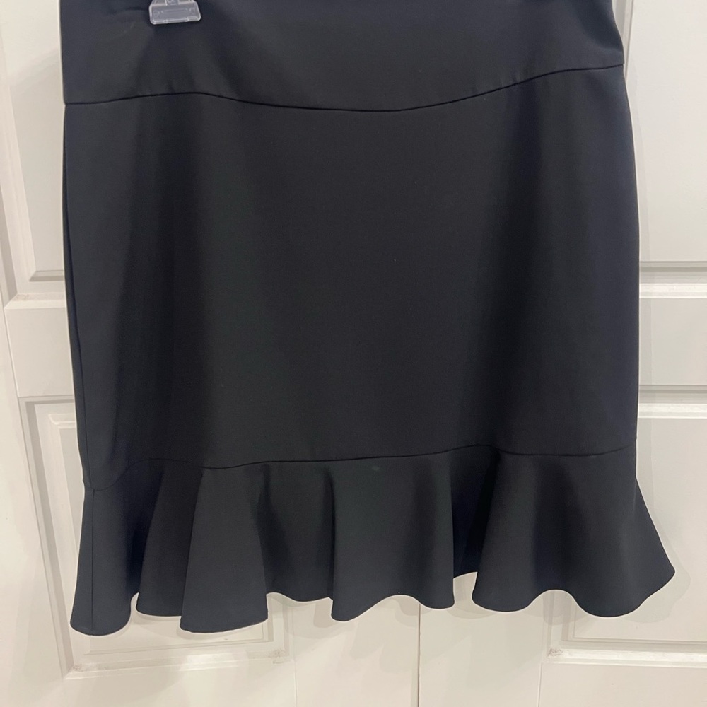 Cynthia Rowley Black Ruffle Mini Skirt